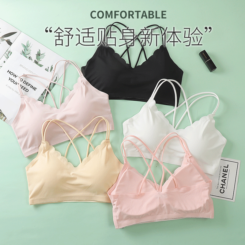 3D Sexy Lingerie Seamless Spor - Bralette Triangle Set ulasan dan harga
