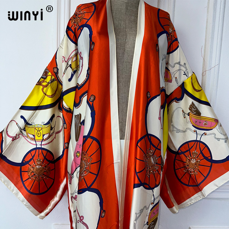 WINYI boho print Kimono Summer - Cover Up Kaftan ulasan dan harga