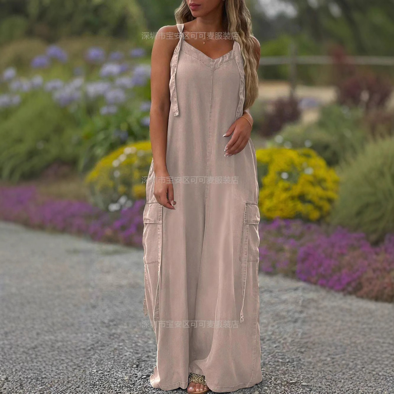 Loose Summer Jumpsuit Casual L - Jumpsuit Linen Relaxed ulasan dan harga