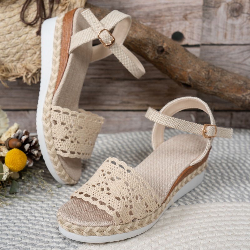 Women Lace Wedge Sandals Espad - Wedge Espadrille Women ulasan dan harga