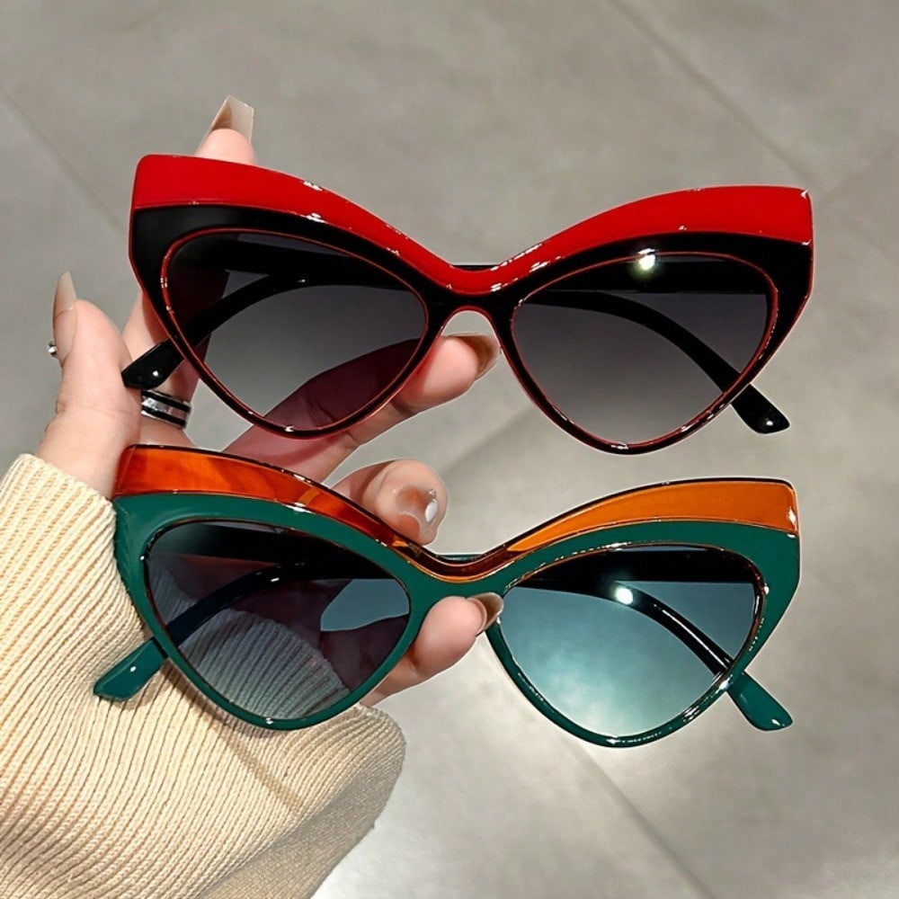 Extra-Large Cat-Eye Fashion Gl - Sunglasses Cat Eye ulasan dan harga
