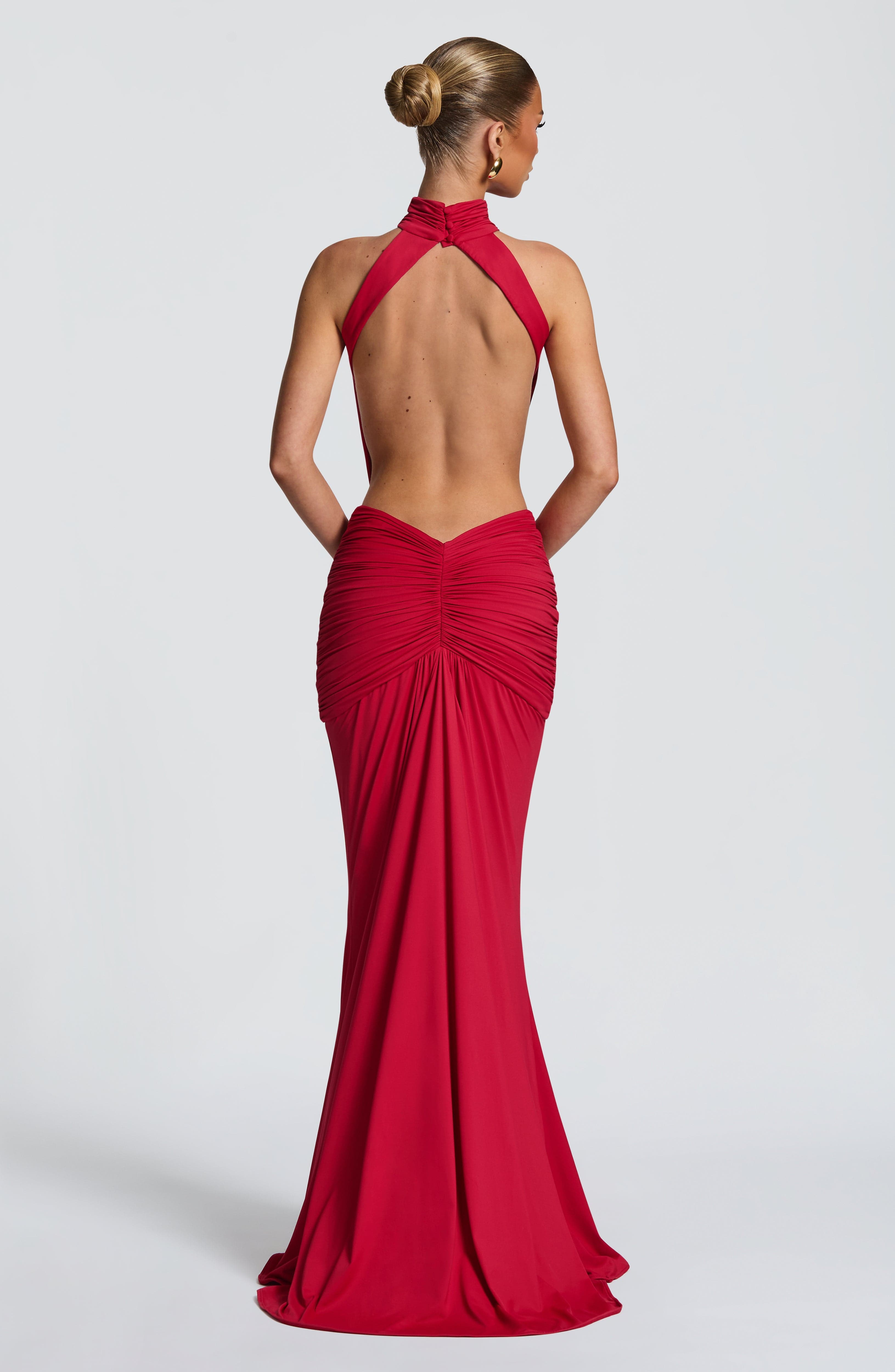 Halter High Neck Cutout Waist  - Maxi Dress Halter ulasan dan harga