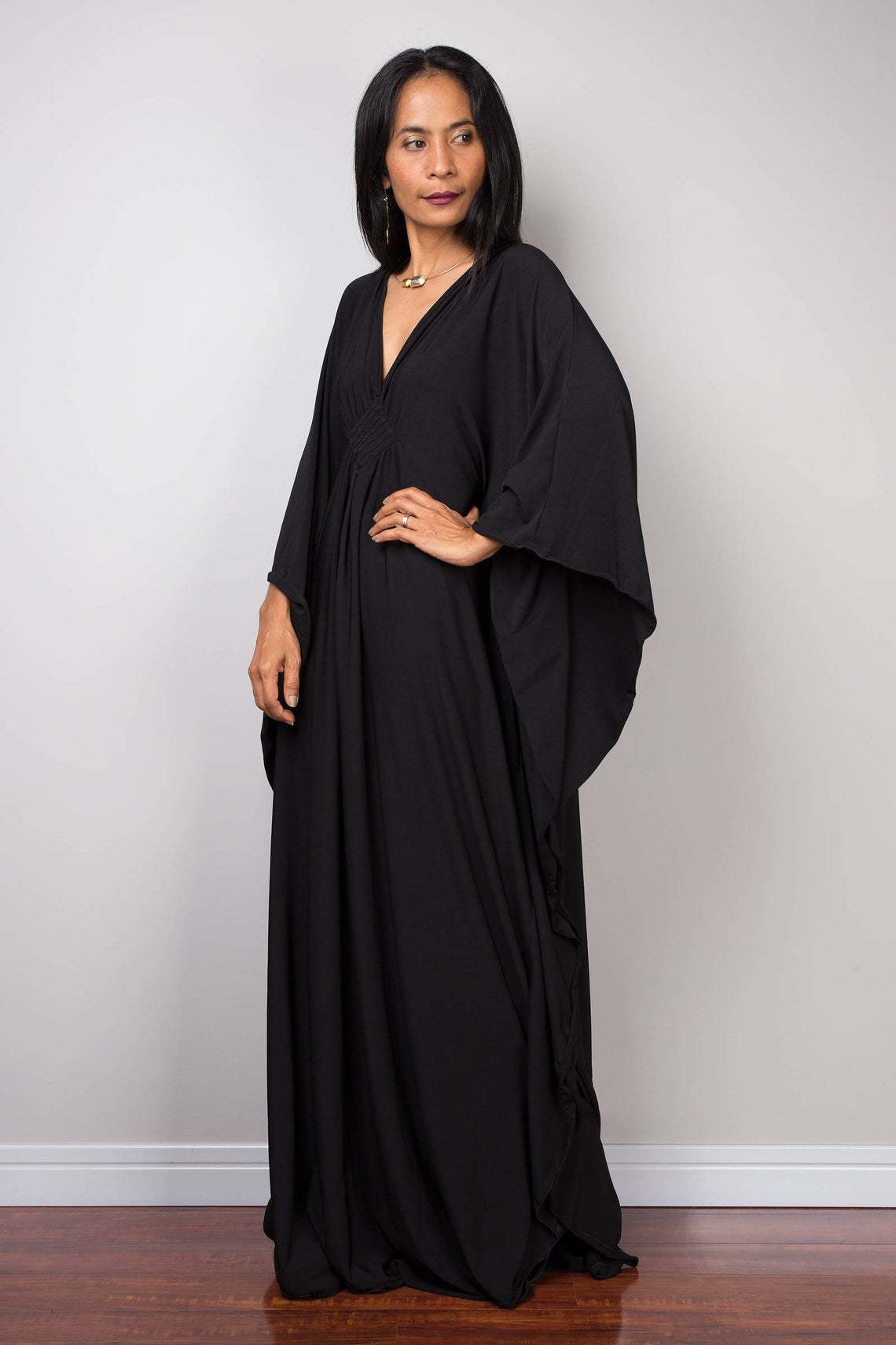 Women Solid Color Cover Up V N - Cover Up Kaftan ulasan dan harga