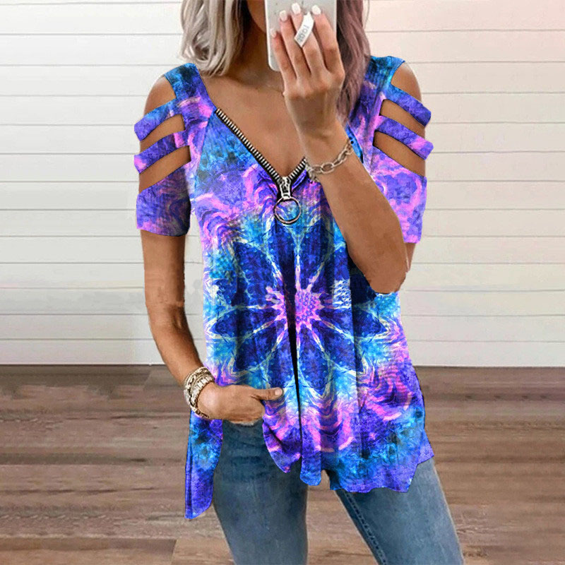 New Summer Cold Shoulder Leopa - Blouse Off Shoulder ulasan dan harga