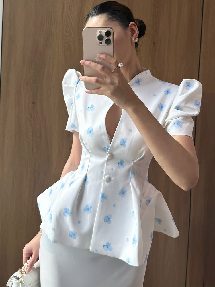 Elegant Satin Floral Print Wom - Romper Floral Print ulasan dan harga