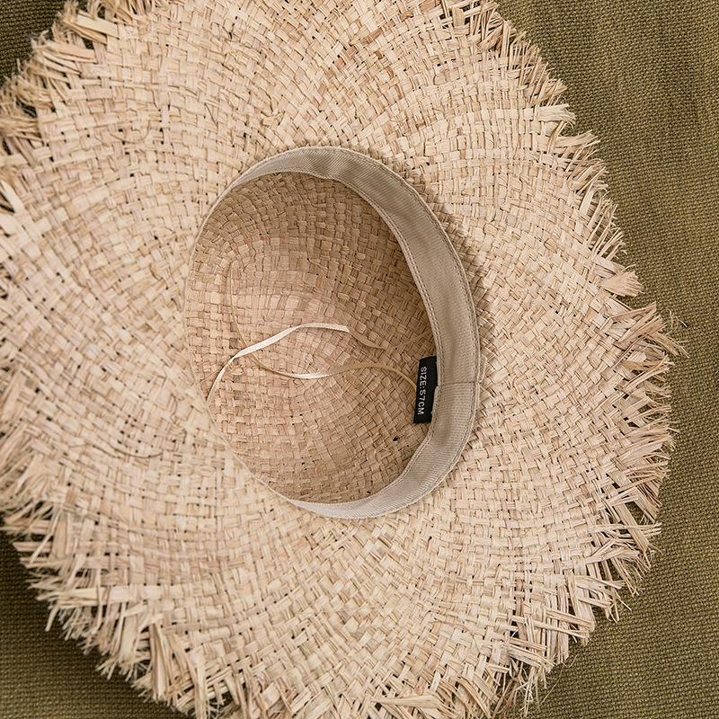 Women Raffia Straw Sun Hat Wid - Hat Floppy Wide ulasan dan harga