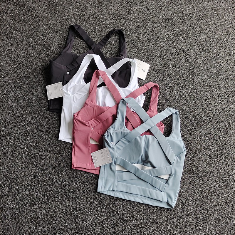 Women Sports Bra Top Push Up F - Bralette Triangle Set ulasan dan harga