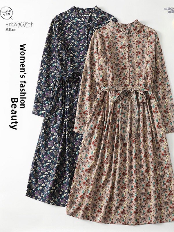 Elegant Floral Print A-Line Dr - Midi Skirt Floral ulasan dan harga