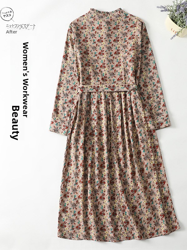 Elegant Floral Print A-Line Dr - Midi Skirt Floral ulasan dan harga
