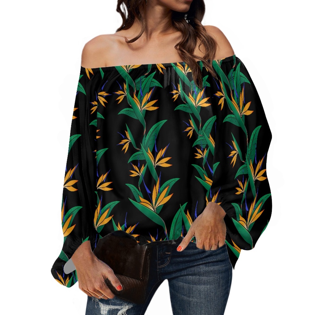 Polynesian Tribal Clothing Sam - Blouse Off Shoulder ulasan dan harga