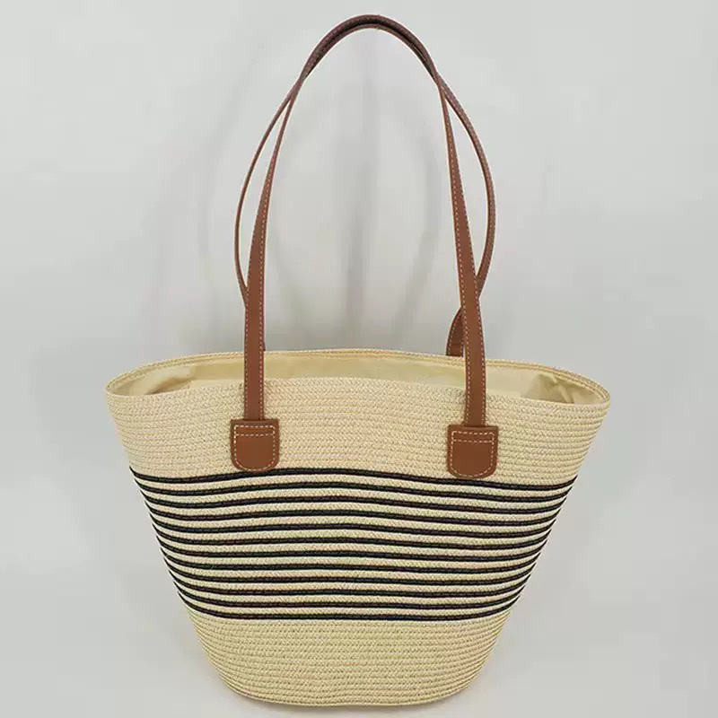 CLAREGQI  Women's Striped Stra - Tote Bag Beach ulasan dan harga