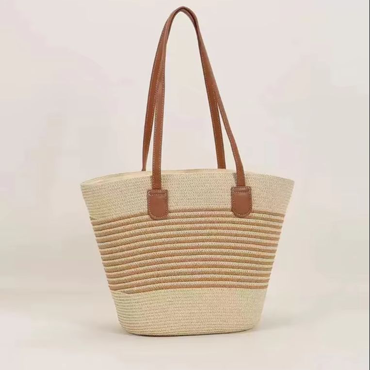 CLAREGQI  Women's Striped Stra - Tote Bag Beach ulasan dan harga