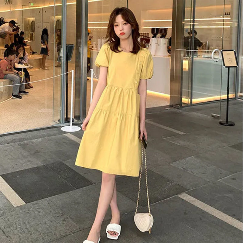 2025 Loose Elegant Korean Casu - Linen Dress Wrap ulasan dan harga