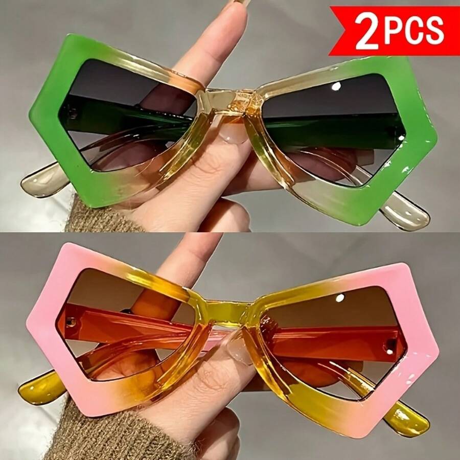 Two-Piece Set Style, Irregular - Sunglasses Cat Eye ulasan dan harga