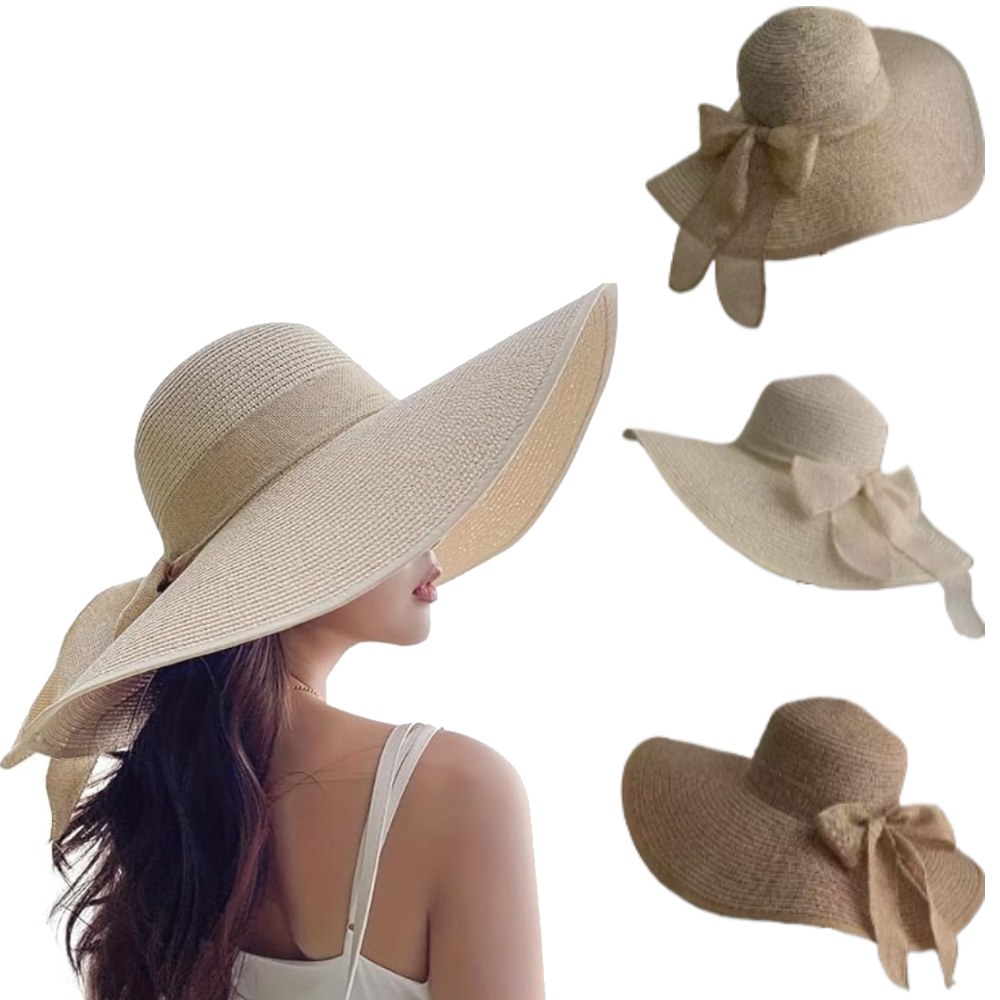 Women Summer Wide Brim Straw H - Hat Floppy Wide ulasan dan harga