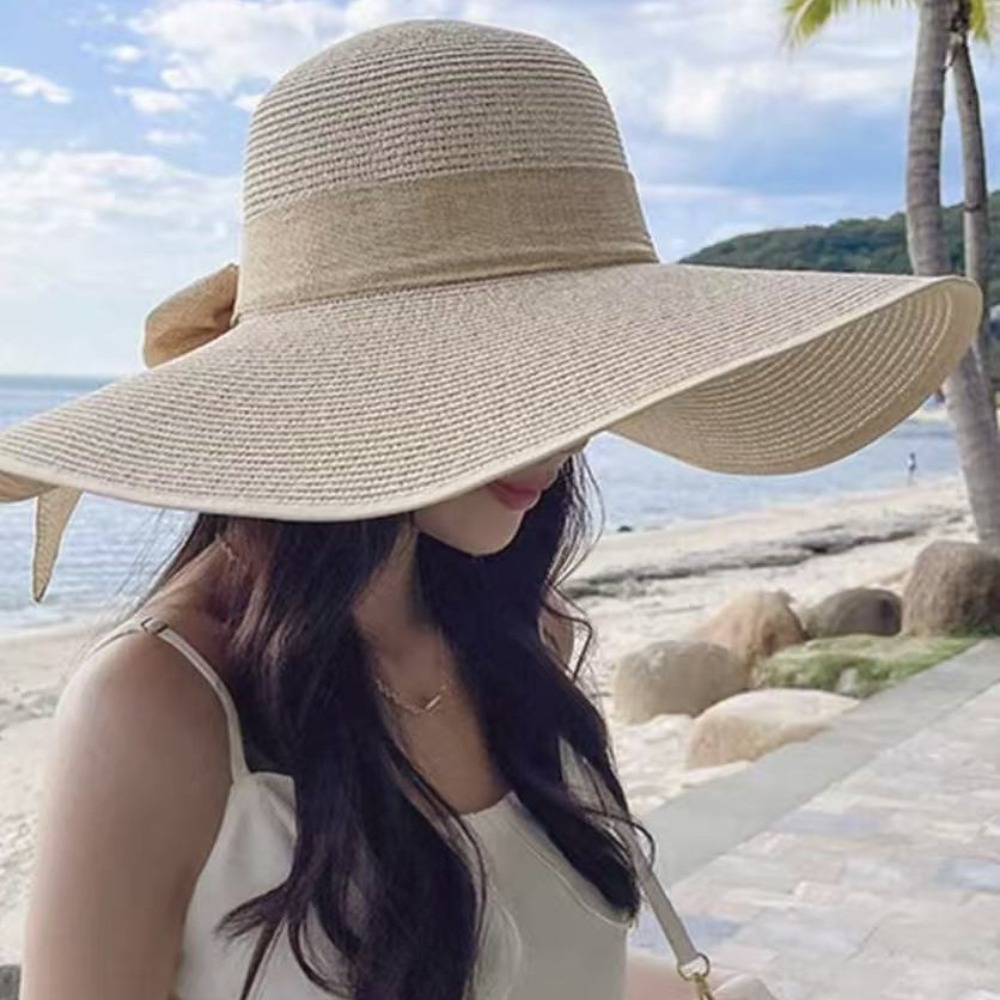 Women Summer Wide Brim Straw H - Hat Floppy Wide ulasan dan harga