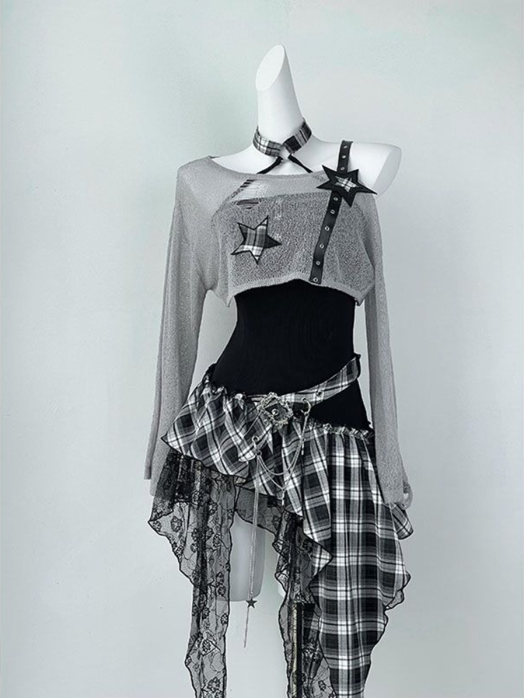 2000s Y2K Spicy Girl Design Ir - Cover Up Kaftan ulasan dan harga