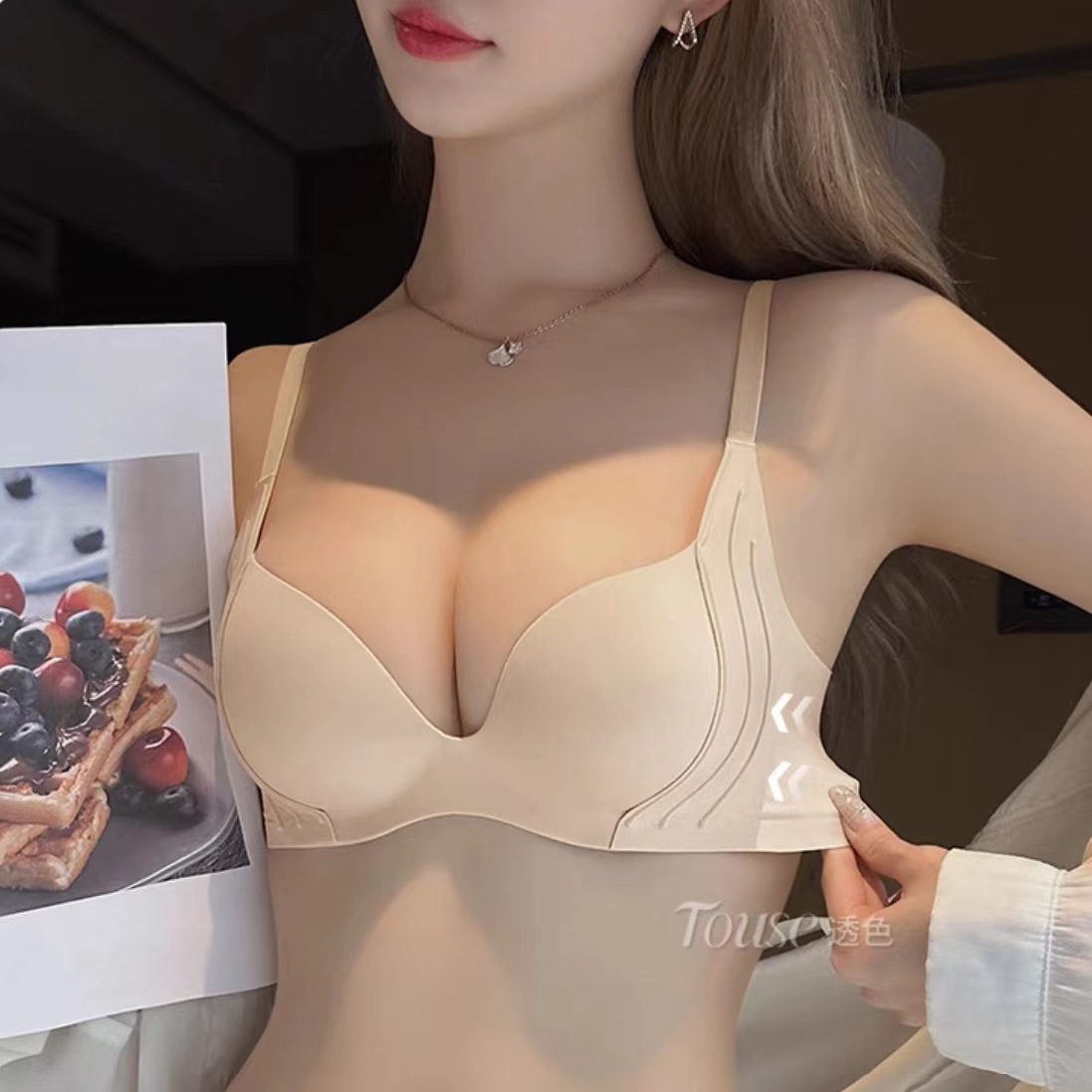 Wireless Push Up Bra for Small - Bralette Triangle Set ulasan dan harga