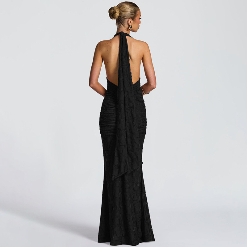 Sexy Deep V Backless Wrap arou - Linen Dress Wrap ulasan dan harga
