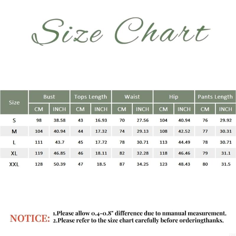 77HE Women's 2 Piece Outfits S - Linen Pant Wide ulasan dan harga