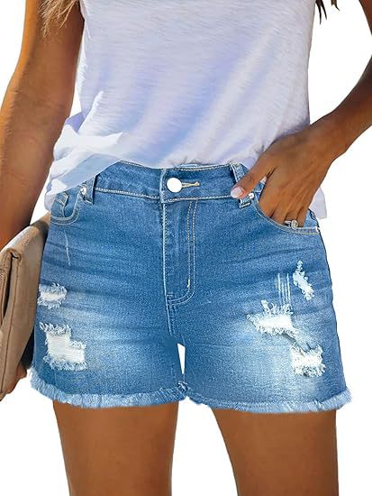 Casual Vintage Denim Shorts Hi - Shorts Denim Frayed ulasan dan harga