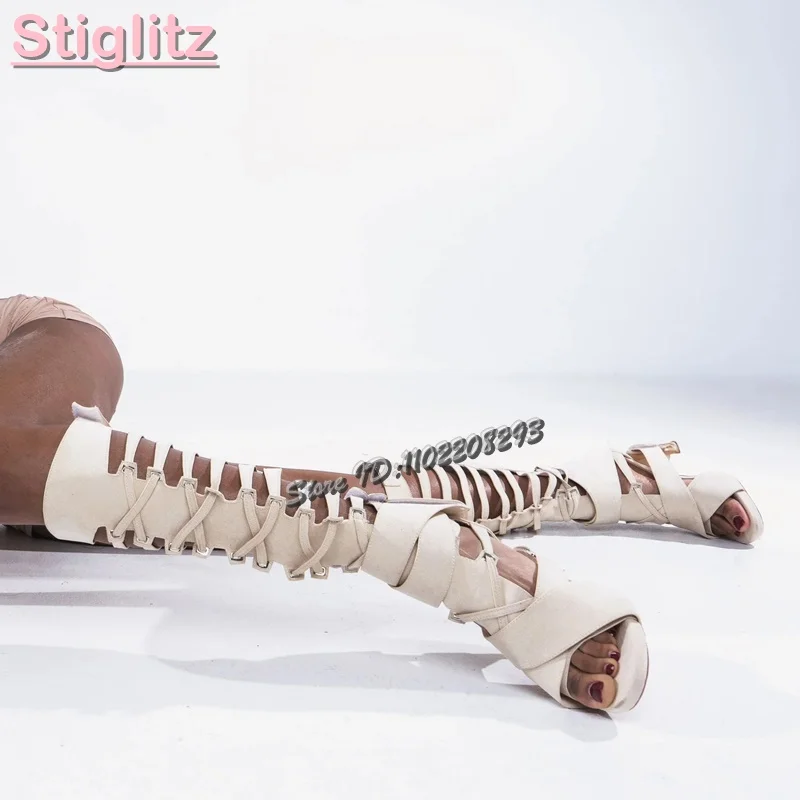 Retro Cross-tied Roman Sandals - Sandal Strappy Heeled ulasan dan harga