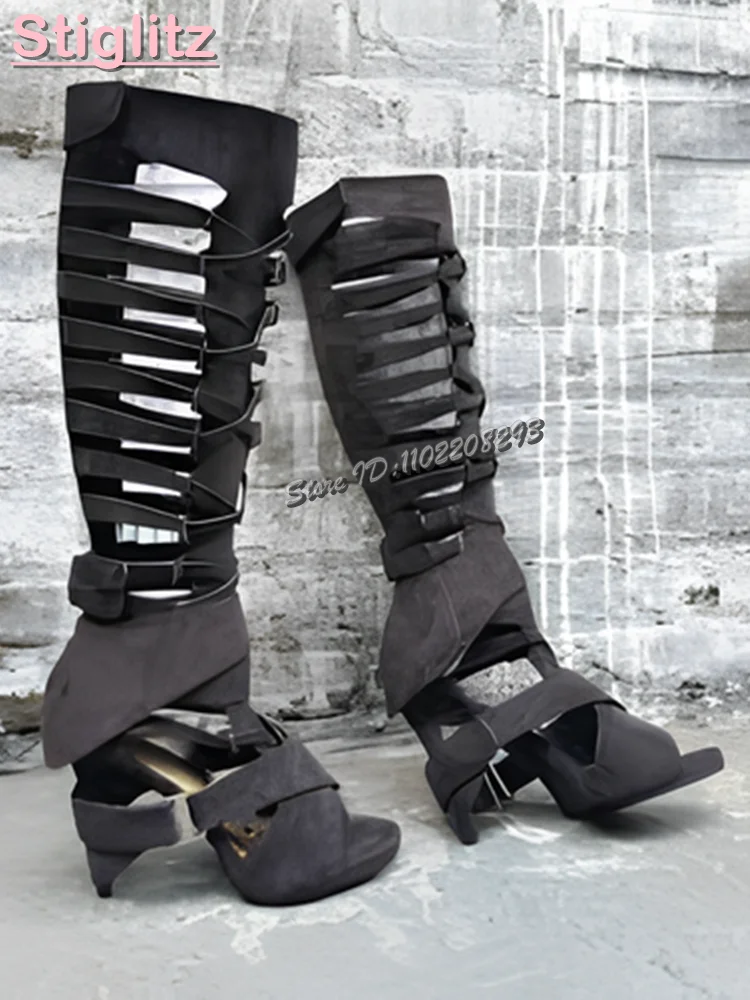 Retro Cross-tied Roman Sandals - Sandal Strappy Heeled ulasan dan harga