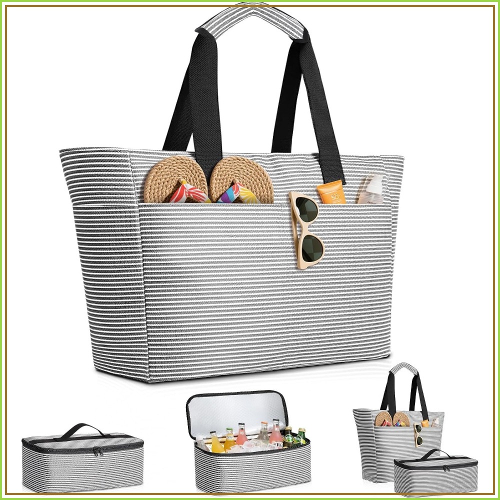45L Waterproof Beach Bag and C - Tote Bag Beach ulasan dan harga