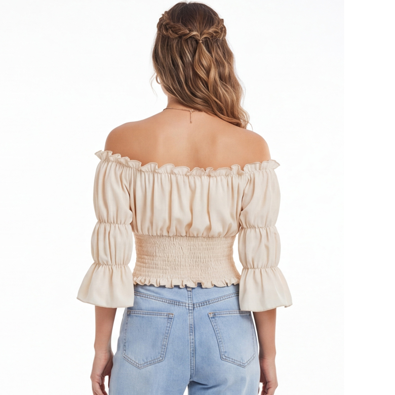 Renaissance Blouse Women Top w - Blouse Off Shoulder ulasan dan harga