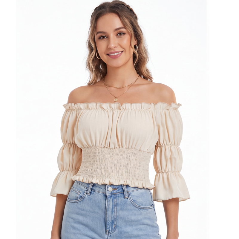 Renaissance Blouse Women Top w - Blouse Off Shoulder ulasan dan harga