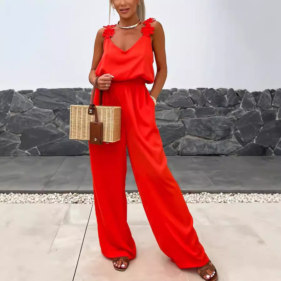 Casual Jumpsuit Strappy Sleeve - Jumpsuit Linen Relaxed ulasan dan harga