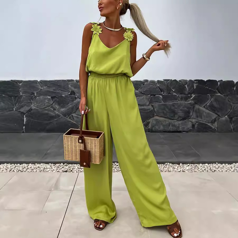 Casual Jumpsuit Strappy Sleeve - Jumpsuit Linen Relaxed ulasan dan harga