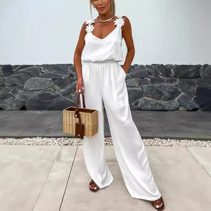 Casual Jumpsuit Strappy Sleeve - Jumpsuit Linen Relaxed ulasan dan harga