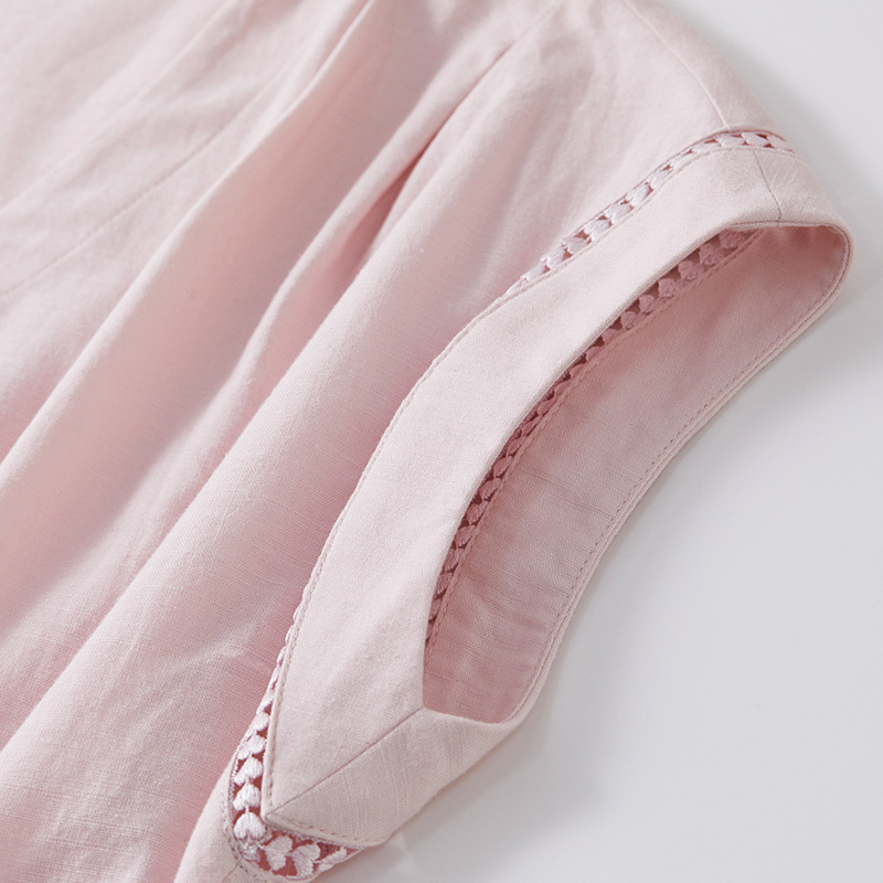 SENTUBILA Women's Midi Pink Dr - Linen Dress Wrap ulasan dan harga