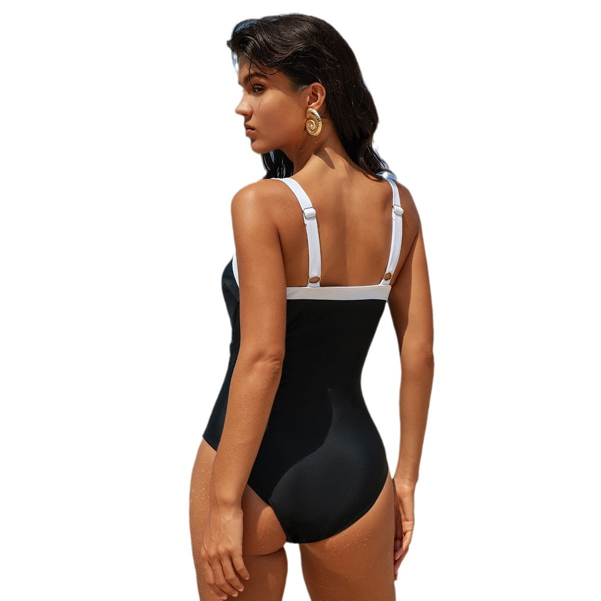 Swimwear Woman One Piece Swims - Swimsuit Bikini Ruched ulasan dan harga