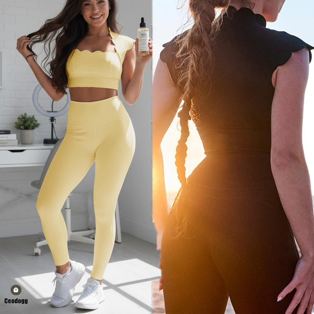 Pad Wavy Women Sports Vest Yog - Crop Top Crochet ulasan dan harga