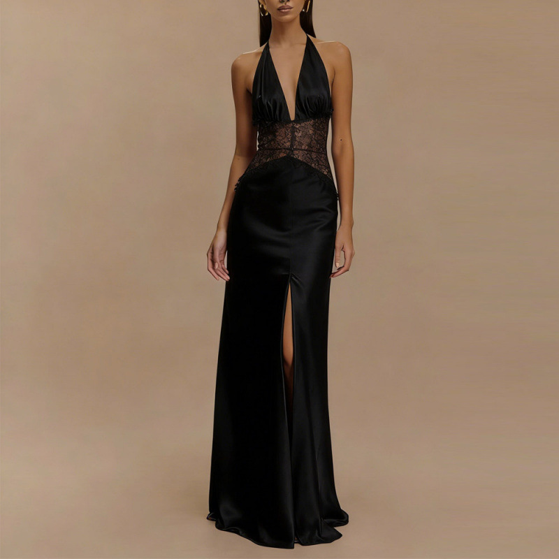 Sexy Backless Halter Maxi Dres - Maxi Dress Halter ulasan dan harga