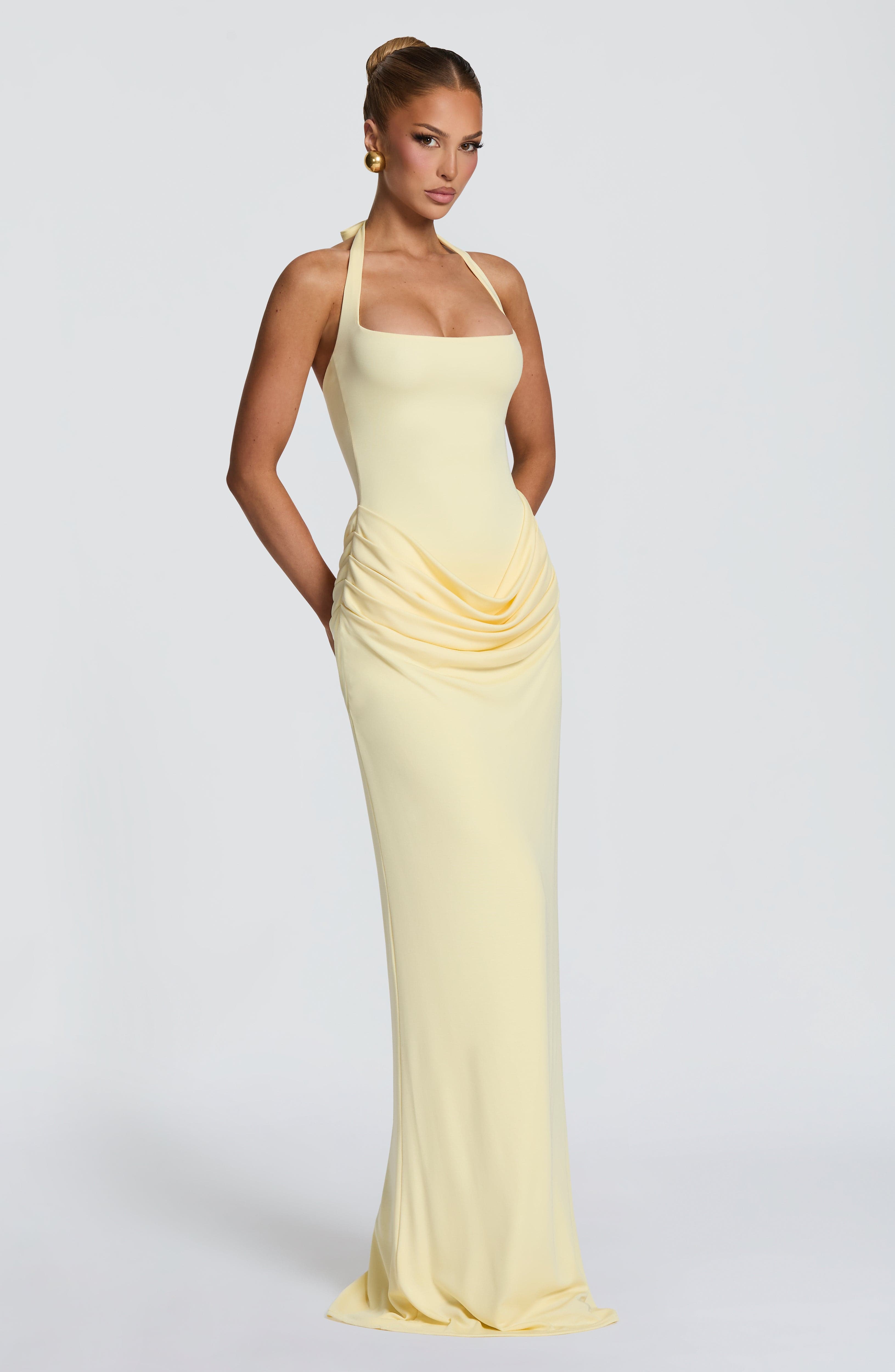 Halter Square Neck Maxi Dress  - Maxi Dress Halter ulasan dan harga