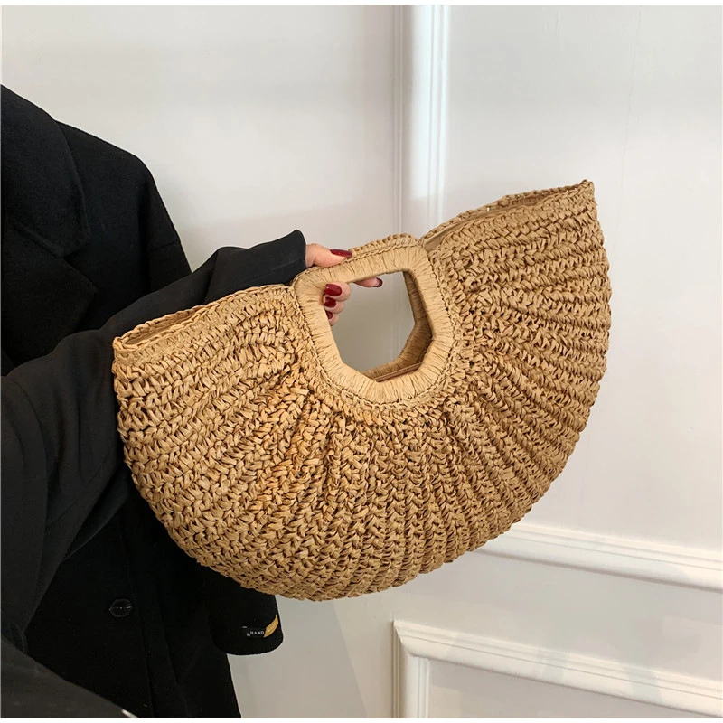 Popular Russian Woven Clutch H - Crochet Bag Raffia ulasan dan harga