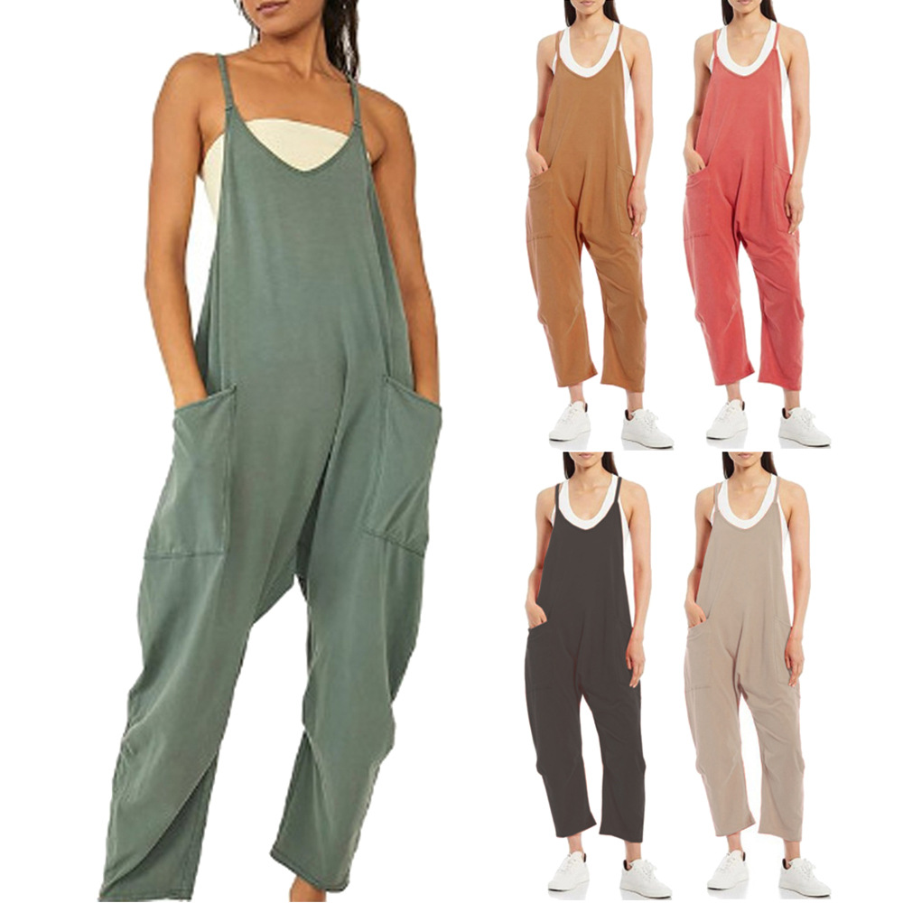 Loose Summer Jumpsuit Casual   - Jumpsuit Linen Relaxed ulasan dan harga