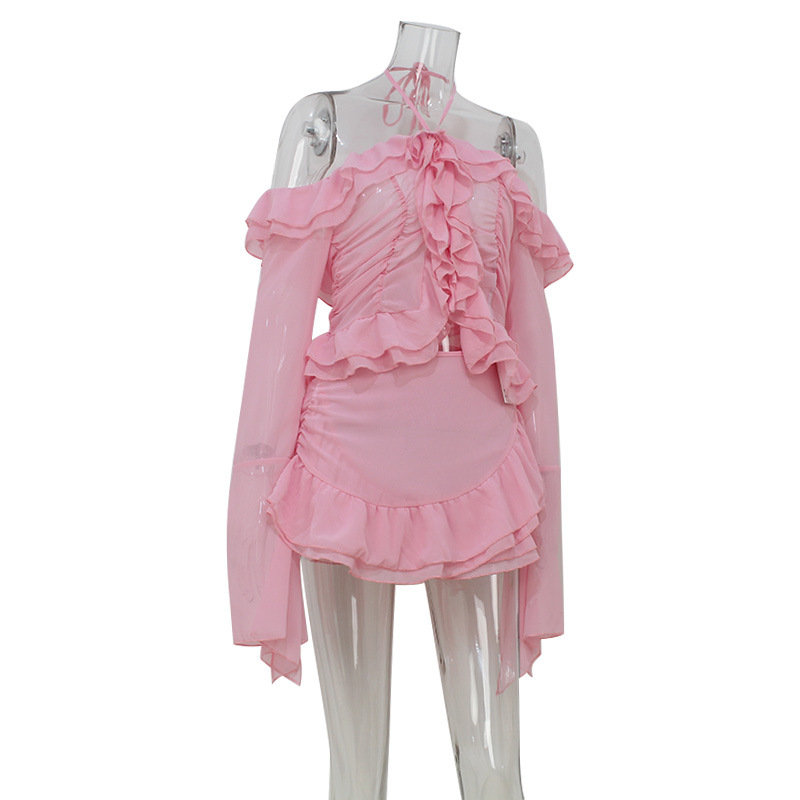 Women Holiday Sweet Ruffles 2  - Blouse Off Shoulder ulasan dan harga