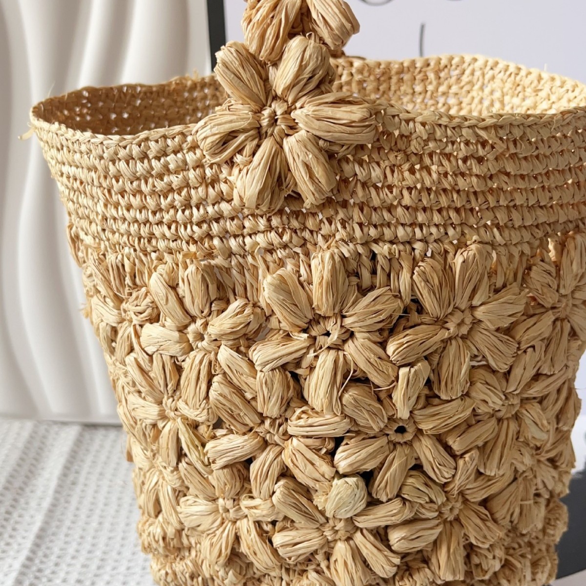 Women Summer Raffia Woven Buck - Crochet Bag Raffia ulasan dan harga