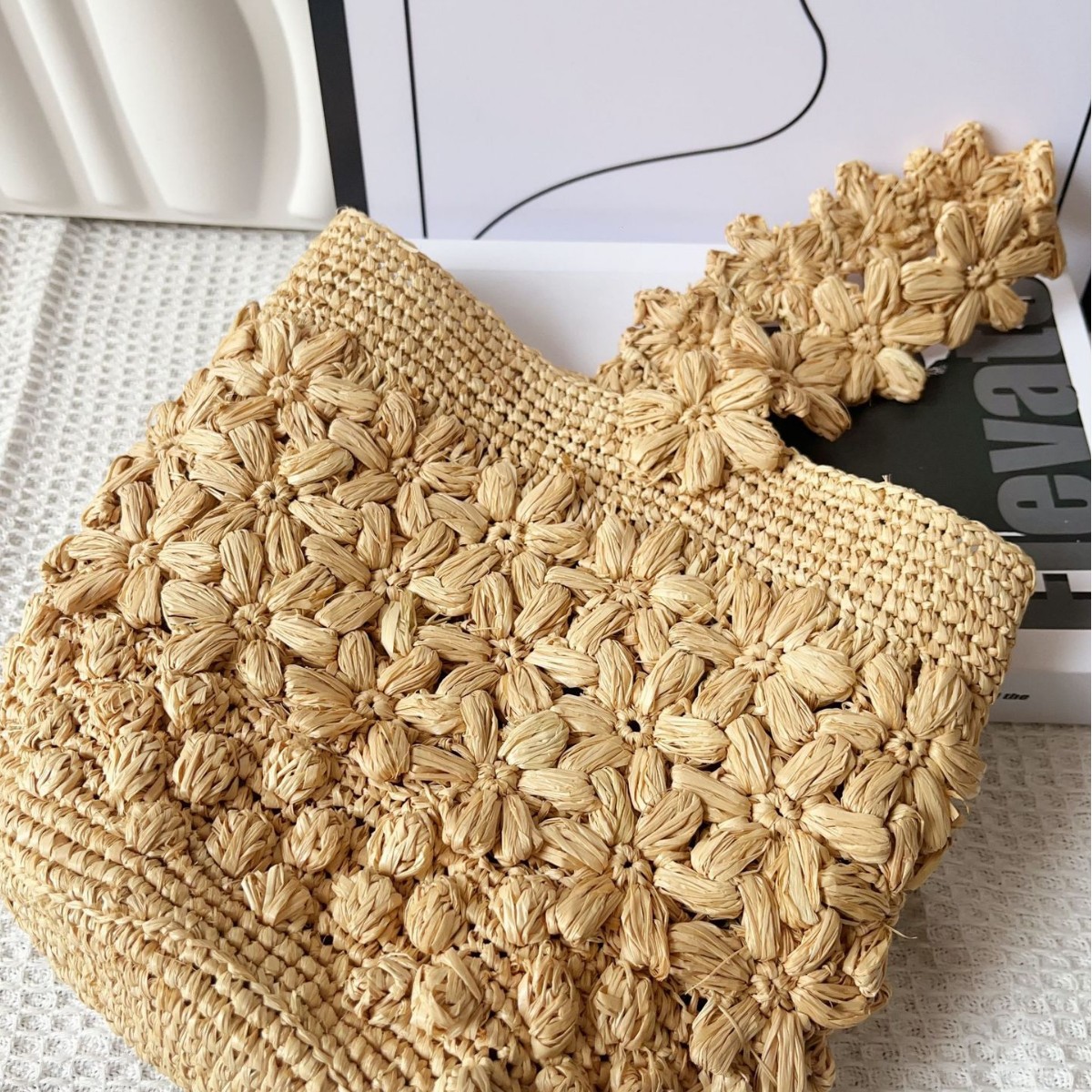 Women Summer Raffia Woven Buck - Crochet Bag Raffia ulasan dan harga