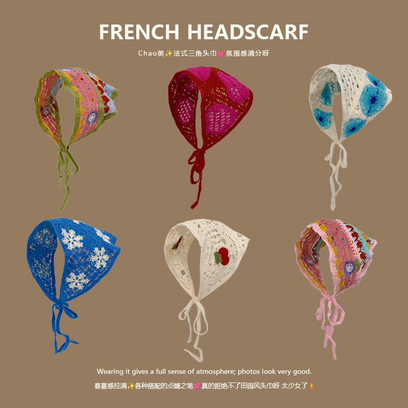 Knit Triangle Headband French  - Headband Summer Knit ulasan dan harga