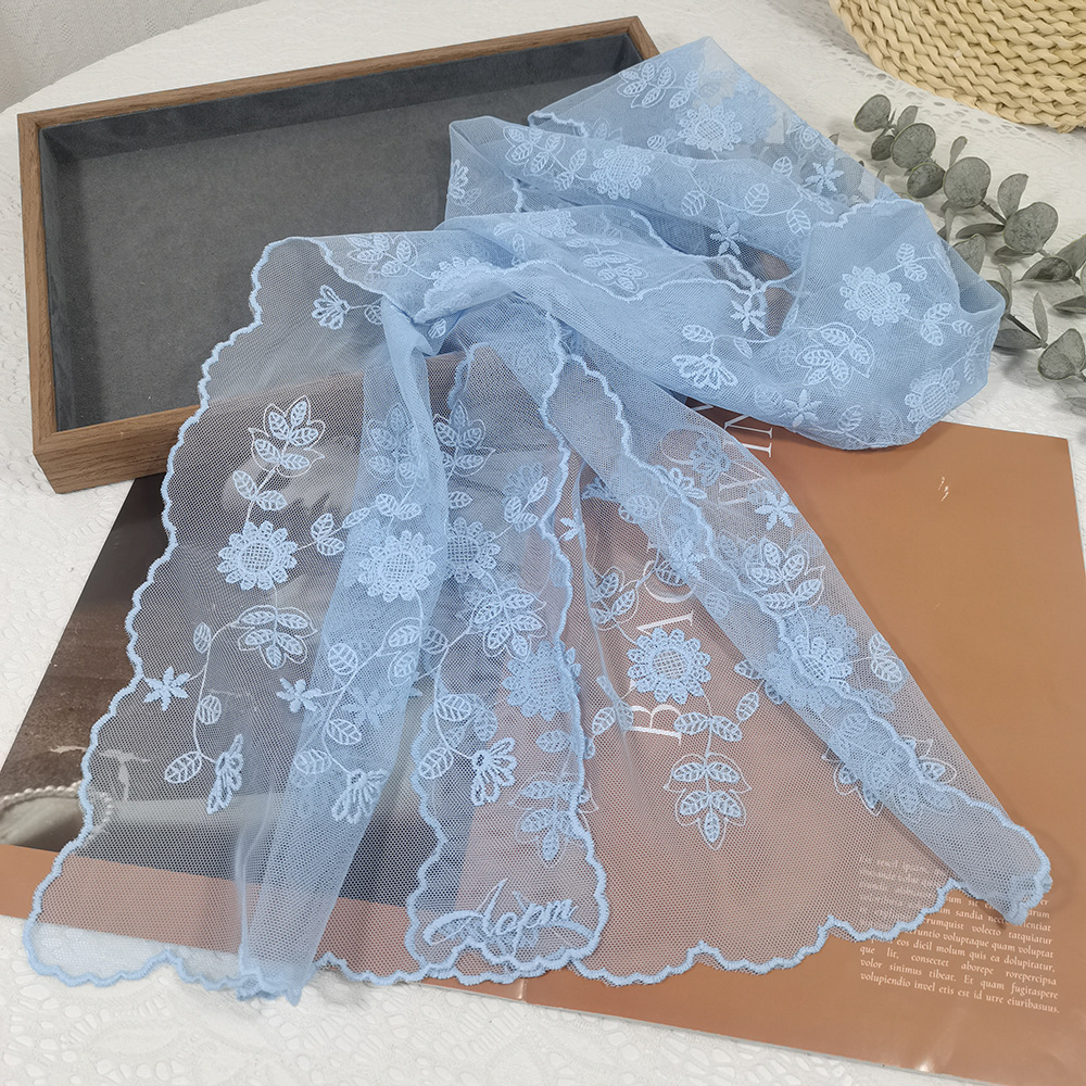 Lace Sunflower Silk Scarf Fair - Headband Summer Knit ulasan dan harga