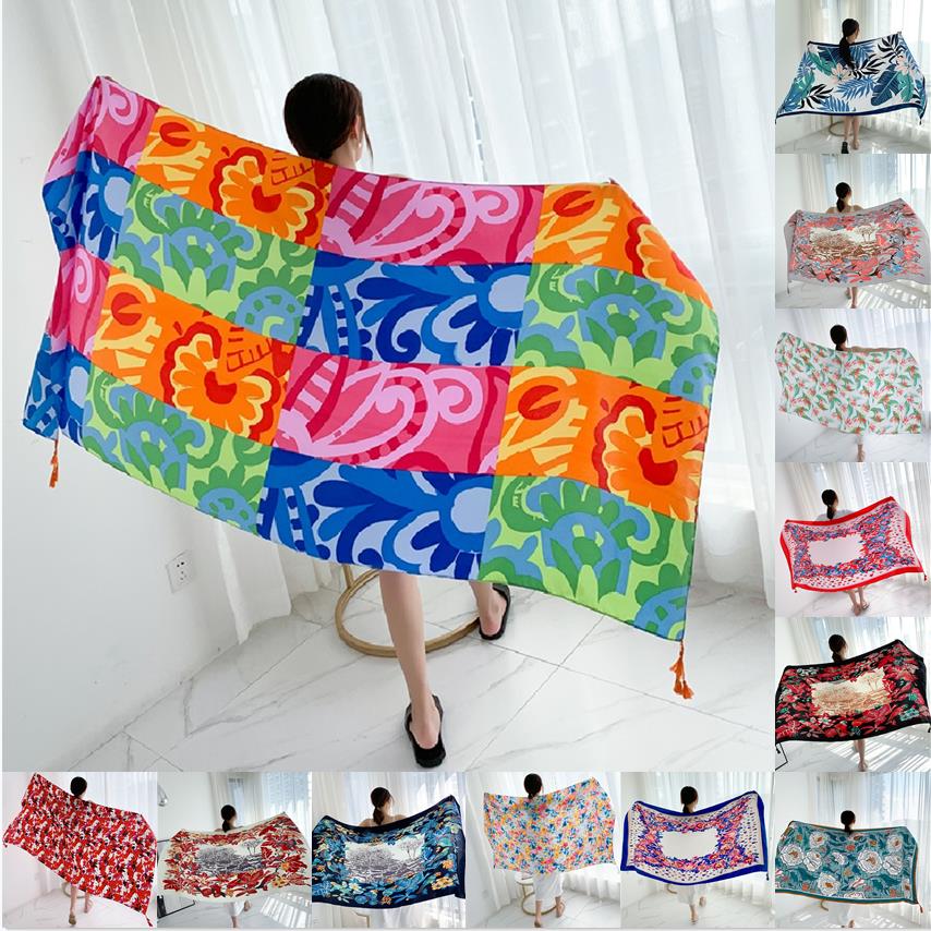 90x185cm Cotton Linen Print Su - Linen Dress Wrap ulasan dan harga