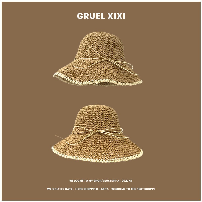 1pc Women's Summer Beach Straw - Hat Floppy Wide ulasan dan harga