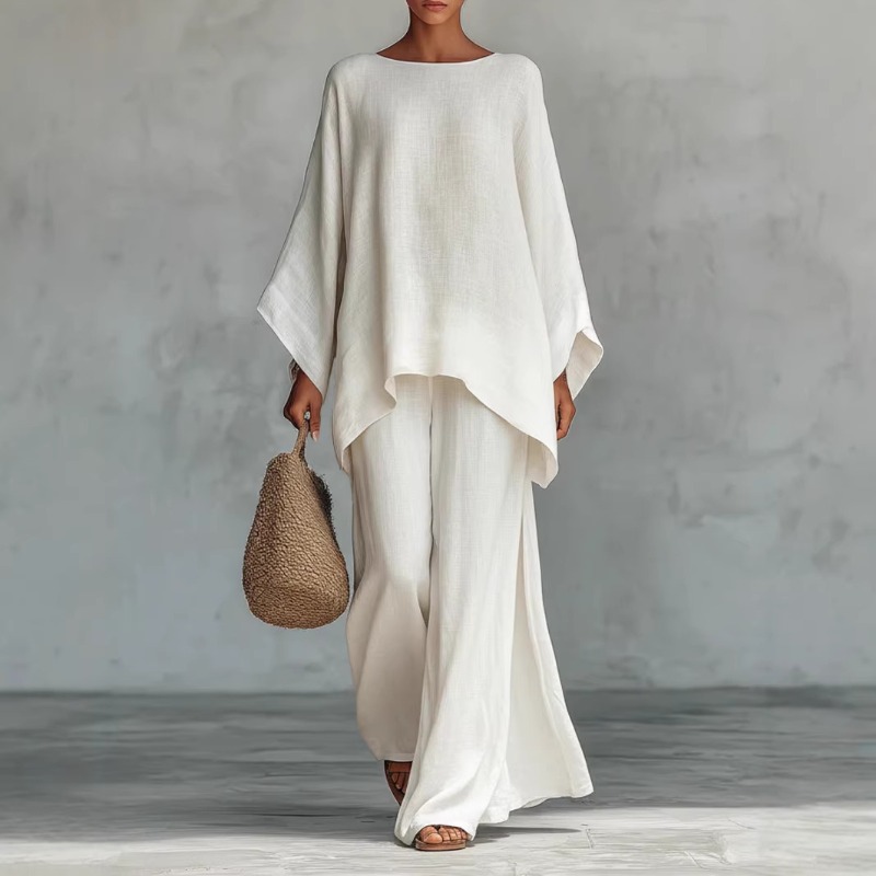 Spring New Fashion Linen Loose - Linen Pant Wide ulasan dan harga